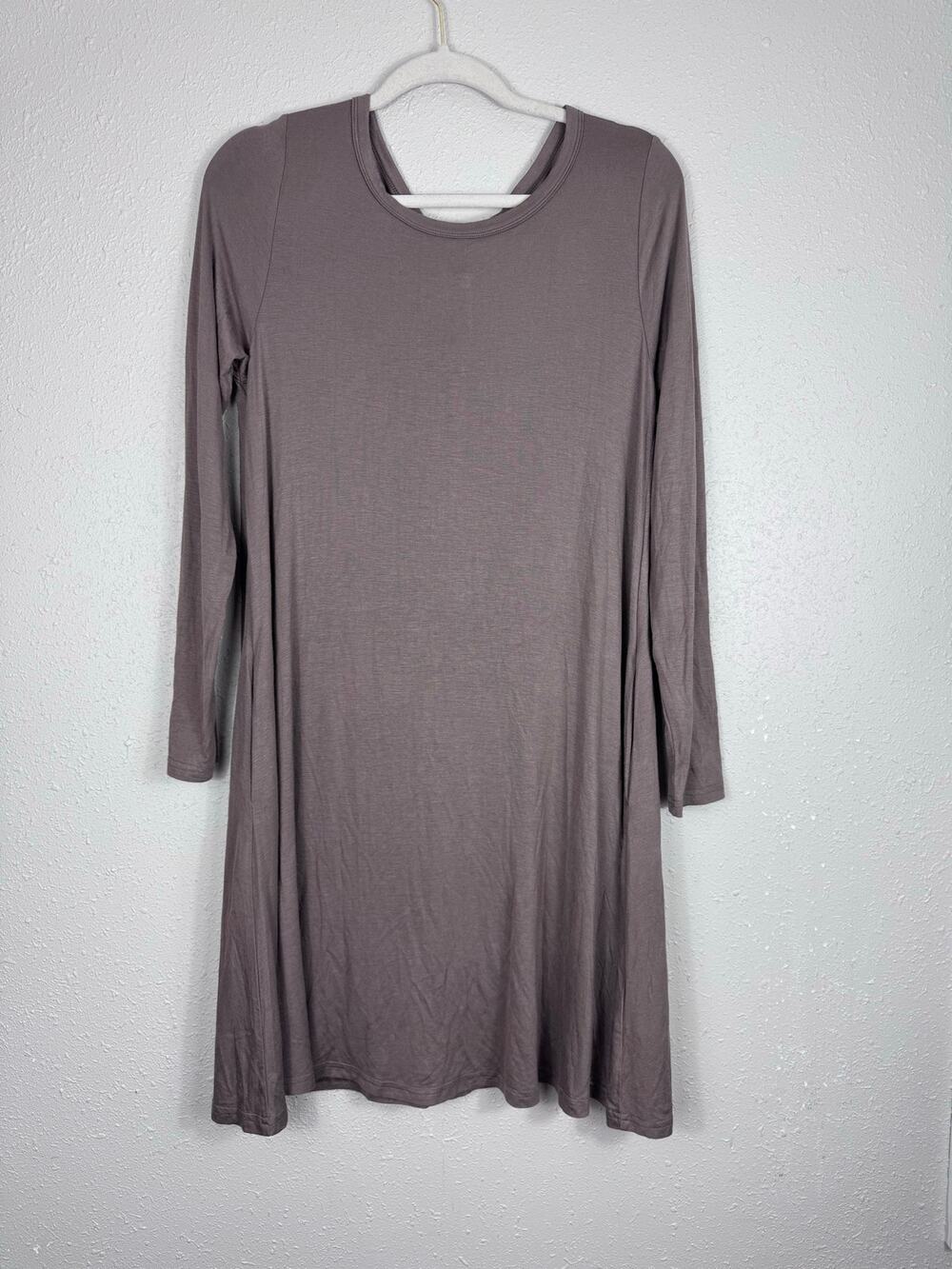 Himone Long Sleeve Brown T-shirt dress womens size Large